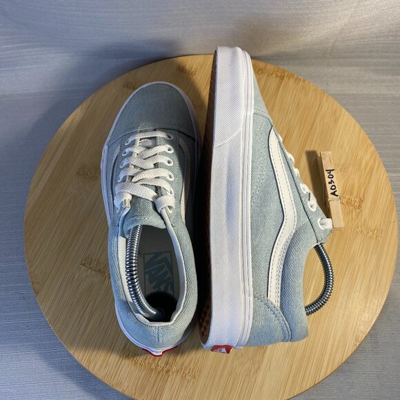 Vans Old Skool Denim Low Sneaker Shoes Womens Size 6 US Women A0304 - Picture 6 of 8